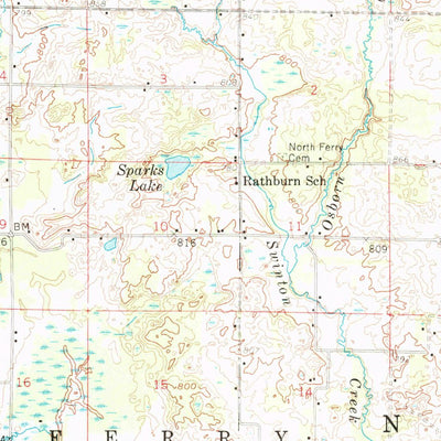 United States Geological Survey Hesperia, MI (1958, 62500-Scale) digital map
