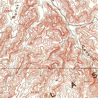 United States Geological Survey Hess Canyon, TX (1923, 62500-Scale) digital map