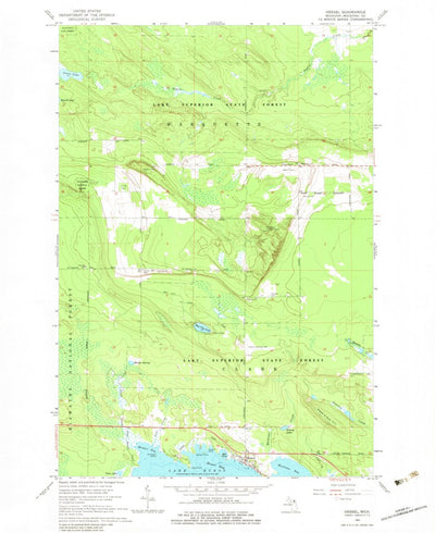 United States Geological Survey Hessel, MI (1964, 24000-Scale) digital map