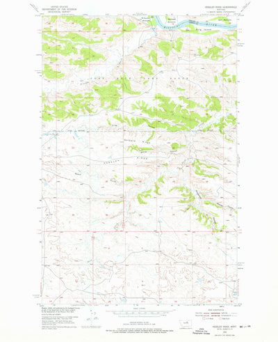 United States Geological Survey Hessler Ridge, MT (1954, 24000-Scale) digital map