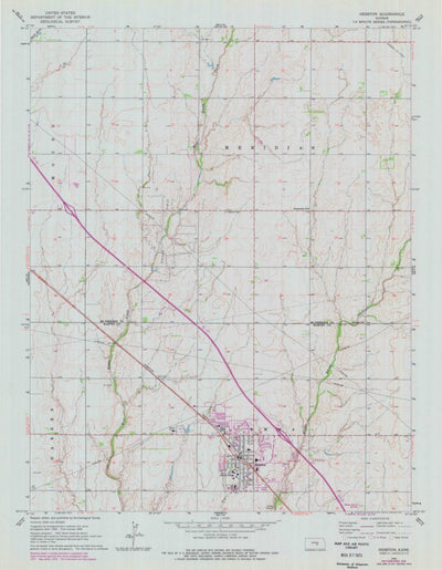 United States Geological Survey Hesston, KS (1965, 24000-Scale) digital map