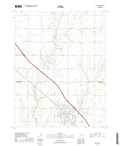 United States Geological Survey Hesston, KS (2018, 24000-Scale) digital map