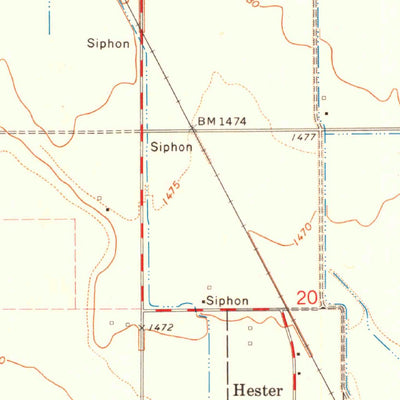 United States Geological Survey Hester, OK (1971, 24000-Scale) digital map