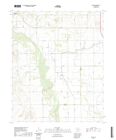 United States Geological Survey Hester, OK (2022, 24000-Scale) digital map