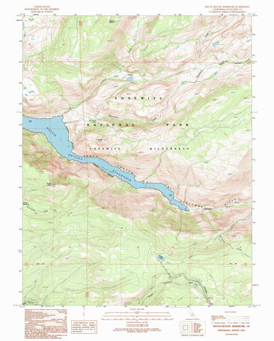 United States Geological Survey Hetch Hetchy Reservoir, CA (1992, 24000-Scale) digital map