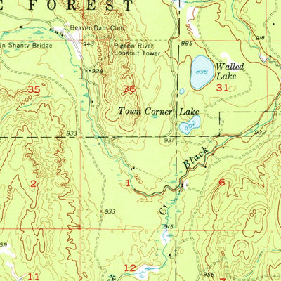 United States Geological Survey Hetherton, MI (1954, 62500-Scale) digital map