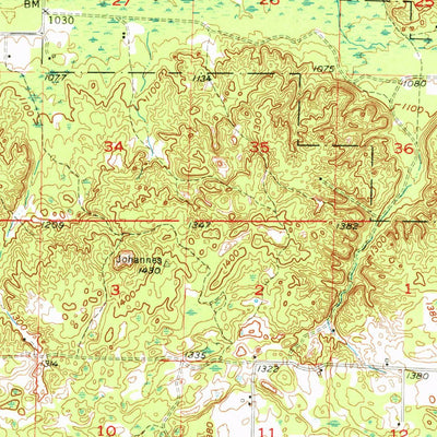 United States Geological Survey Hetherton, MI (1954, 62500-Scale) digital map