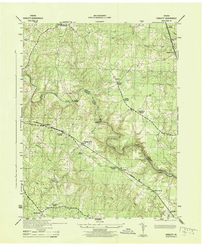 United States Geological Survey Hewlett, VA (1943, 31680-Scale) digital map