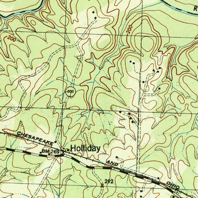 United States Geological Survey Hewlett, VA (1943, 31680-Scale) digital map