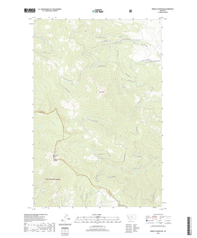 United States Geological Survey Hewolf Mountain, MT (2020, 24000-Scale) digital map