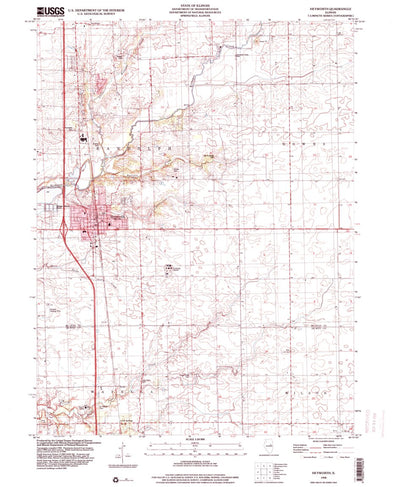 United States Geological Survey Heyworth, IL (1998, 24000-Scale) digital map