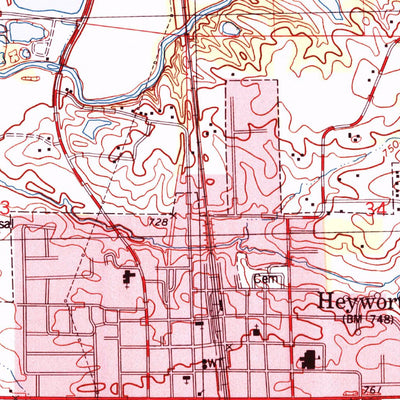 United States Geological Survey Heyworth, IL (1998, 24000-Scale) digital map