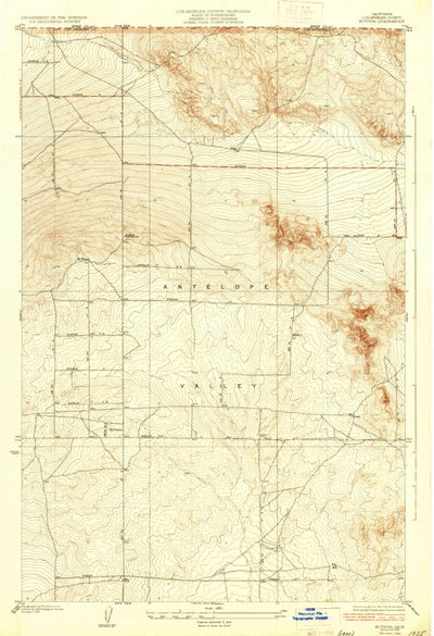 United States Geological Survey Hi Vista, CA (1935, 24000-Scale) digital map
