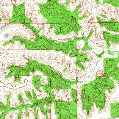 United States Geological Survey Hiattsville, IA (1966, 24000-Scale) digital map