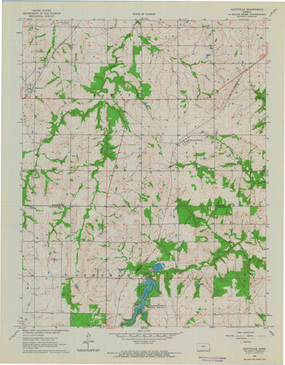 United States Geological Survey Hiattville, KS (1964, 24000-Scale) digital map