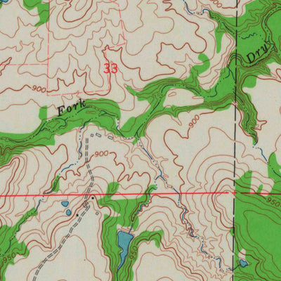 United States Geological Survey Hiattville, KS (1964, 24000-Scale) digital map