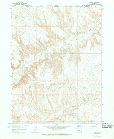 United States Geological Survey Hiawatha, CO-WY (1966, 24000-Scale) digital map