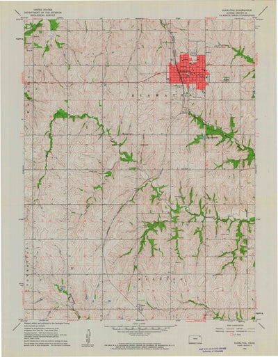 United States Geological Survey Hiawatha, KS (1961, 24000-Scale) digital map