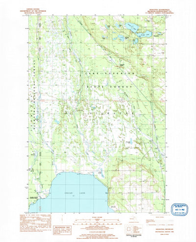 United States Geological Survey Hiawatha, MI (1983, 25000-Scale) digital map