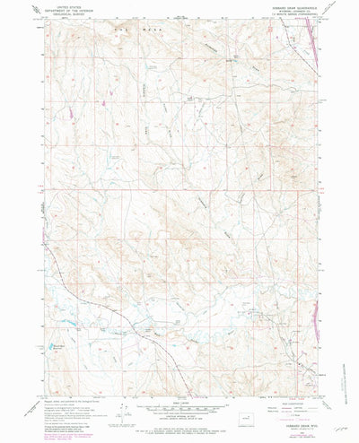 United States Geological Survey Hibbard Draw, WY (1961, 24000-Scale) digital map