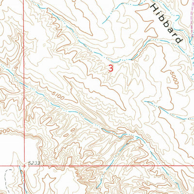 United States Geological Survey Hibbard Draw, WY (1961, 24000-Scale) digital map