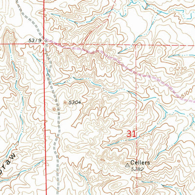 United States Geological Survey Hibbard Draw, WY (1961, 24000-Scale) digital map