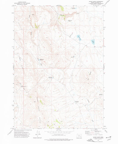 United States Geological Survey Hickey Basin, OR (1972, 24000-Scale) digital map