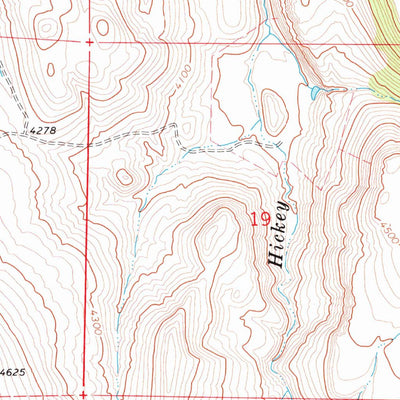 United States Geological Survey Hickey Basin, OR (1972, 24000-Scale) digital map