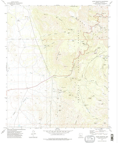 United States Geological Survey Hickey Mountain, AZ (1973, 24000-Scale) digital map