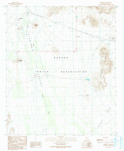 United States Geological Survey Hickiwan, AZ (1990, 24000-Scale) digital map