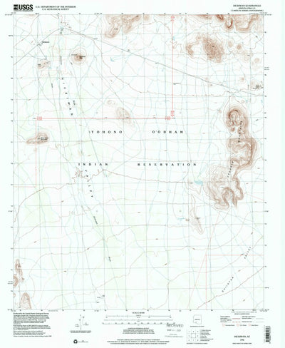 United States Geological Survey Hickiwan, AZ (1996, 24000-Scale) digital map