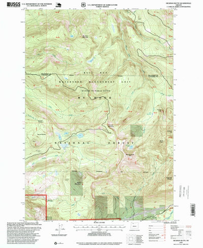 United States Geological Survey Hickman Butte, OR (1997, 24000-Scale) digital map