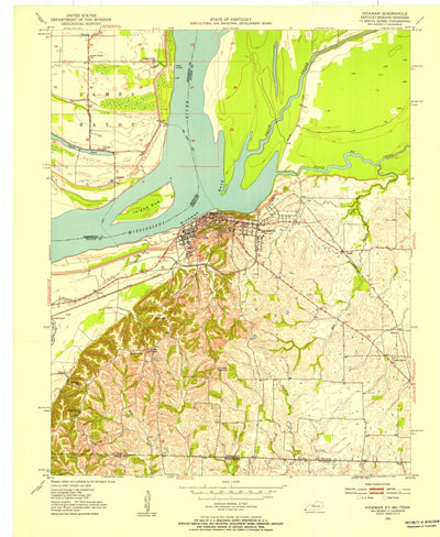 United States Geological Survey Hickman, KY-MO-TN (1951, 24000-Scale) digital map