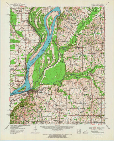 United States Geological Survey Hickman, KY-MO-TN (1954, 62500-Scale) digital map