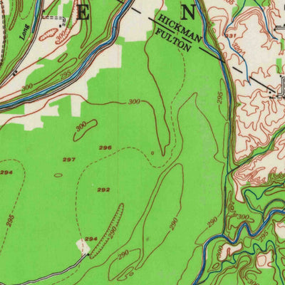 United States Geological Survey Hickman, KY-MO-TN (1954, 62500-Scale) digital map