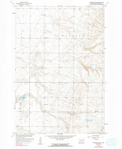 United States Geological Survey Hickman Lake, SD (1958, 24000-Scale) digital map