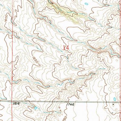 United States Geological Survey Hickman Lake, SD (1958, 24000-Scale) digital map