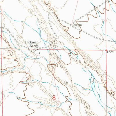 United States Geological Survey Hickman Ranch, NM (1961, 24000-Scale) digital map