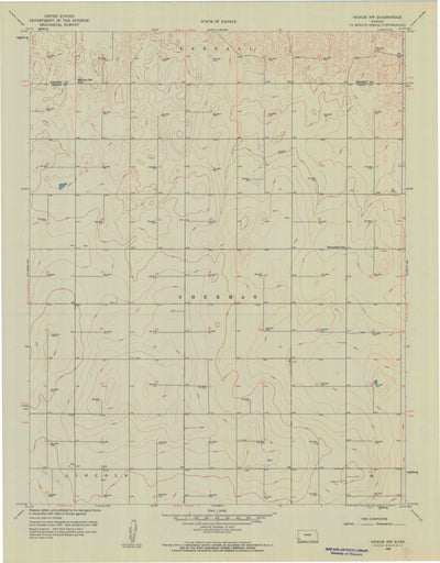 United States Geological Survey Hickok NW, KS (1959, 24000-Scale) digital map