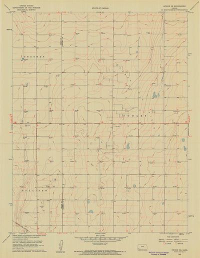 United States Geological Survey Hickok SE, KS (1960, 24000-Scale) digital map