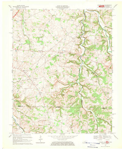 United States Geological Survey Hickory Flat, KY-TN (1967, 24000-Scale) digital map