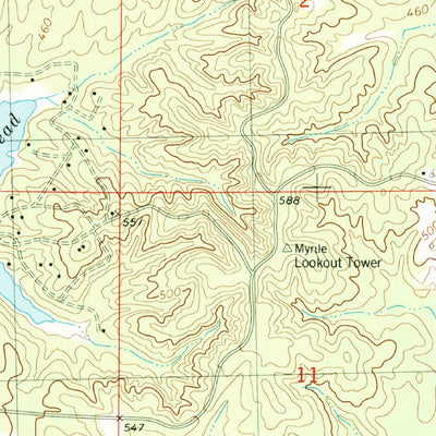 United States Geological Survey Hickory Flat, MS (1982, 24000-Scale) digital map