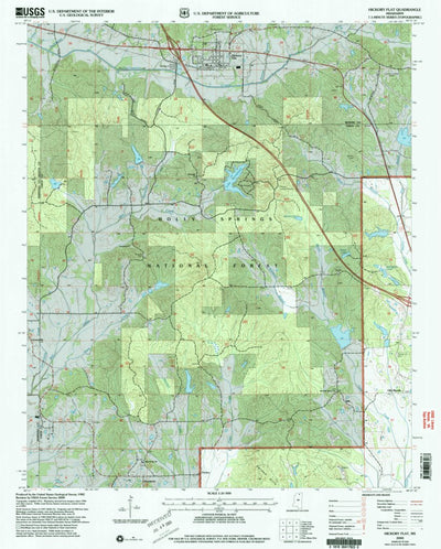 United States Geological Survey Hickory Flat, MS (2000, 24000-Scale) digital map
