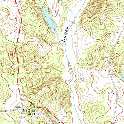 United States Geological Survey Hickory Grove, SC (1972, 24000-Scale) digital map