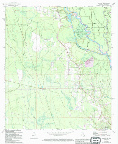 United States Geological Survey Hickory, LA-MS (1971, 24000-Scale) digital map