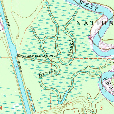 United States Geological Survey Hickory, LA-MS (1971, 24000-Scale) digital map