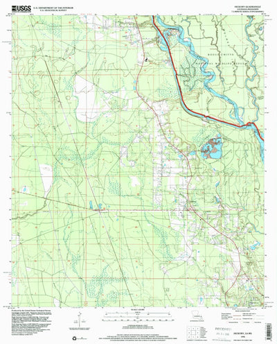 United States Geological Survey Hickory, LA-MS (1998, 24000-Scale) digital map