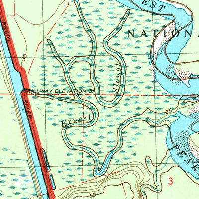 United States Geological Survey Hickory, LA-MS (1998, 24000-Scale) digital map