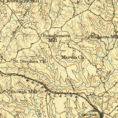 United States Geological Survey Hickory, NC (1895, 125000-Scale) digital map