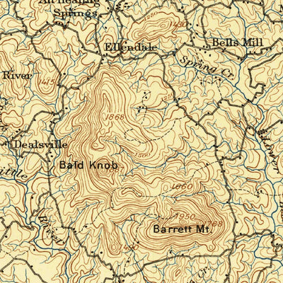 United States Geological Survey Hickory, NC (1895, 125000-Scale) digital map